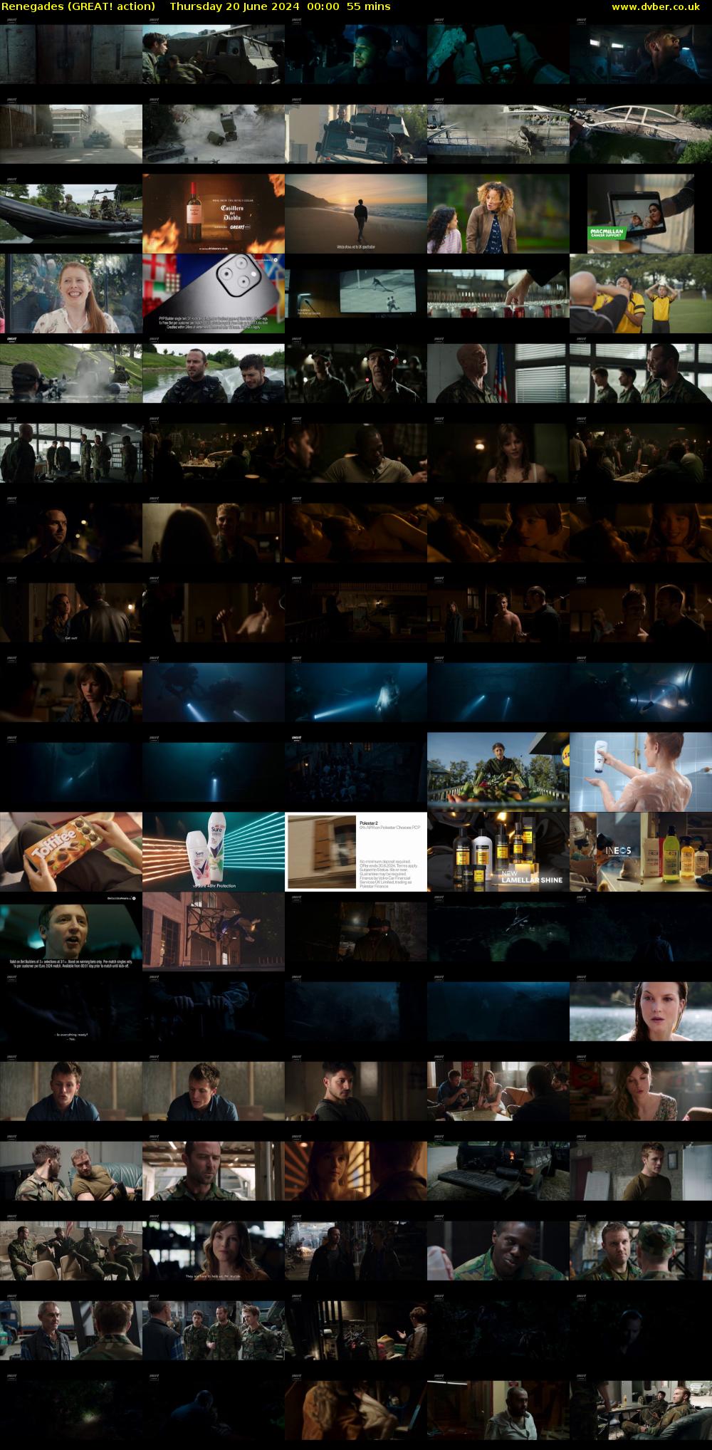 Renegades (GREAT! action) Thursday 20 June 2024 00:00 - 00:55