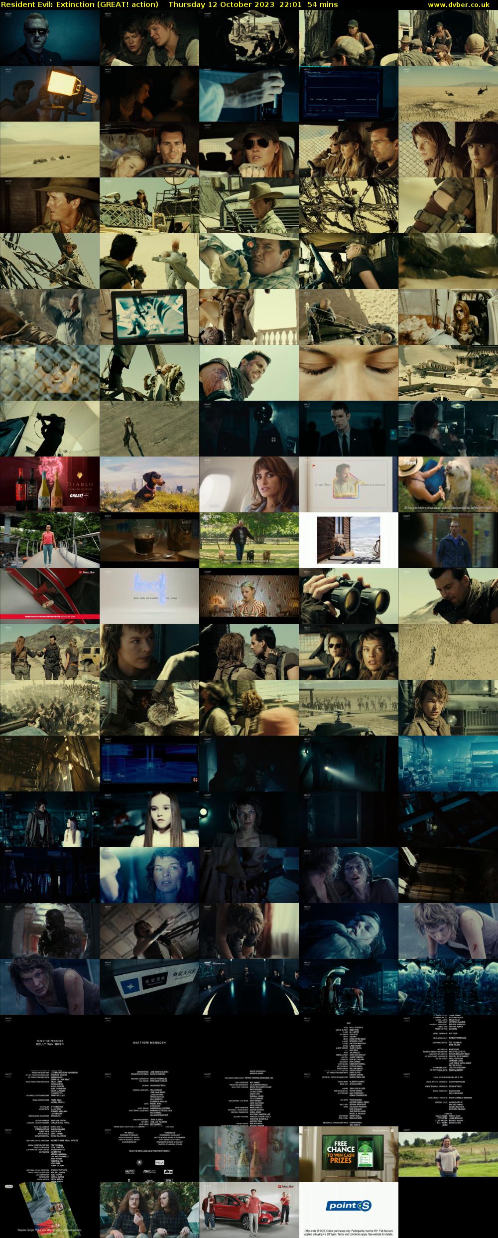 Resident Evil: Extinction (GREAT! action) Thursday 12 October 2023 22:01 - 22:55