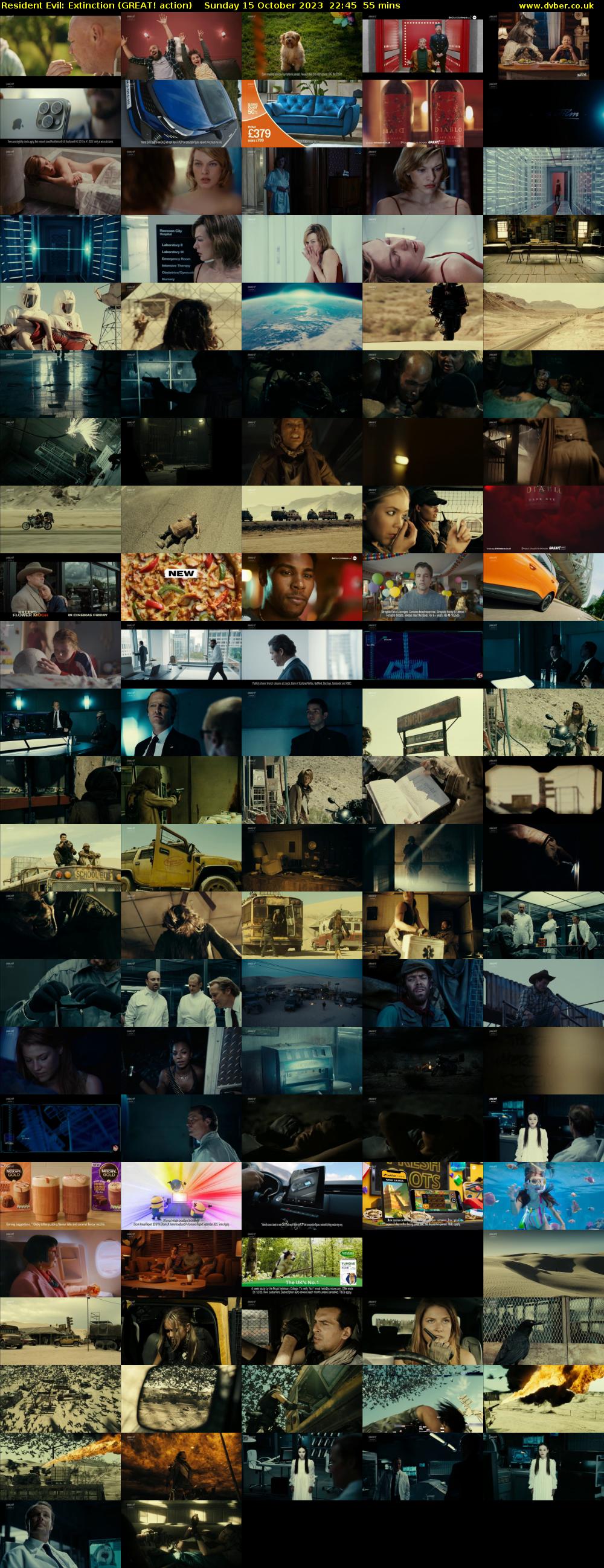 Resident Evil: Extinction (GREAT! action) Sunday 15 October 2023 22:45 - 23:40