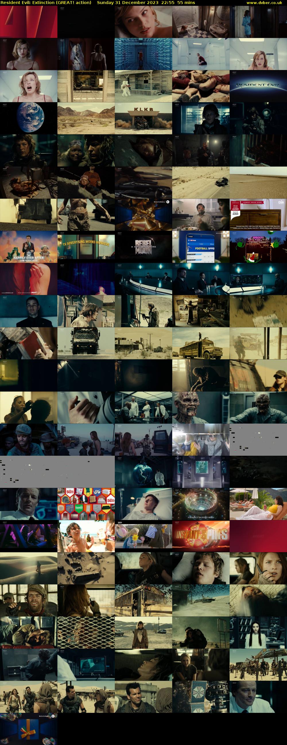 Resident Evil: Extinction (GREAT! action) Sunday 31 December 2023 22:55 - 23:50