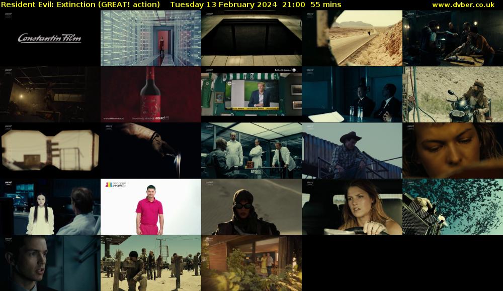 Resident Evil: Extinction (GREAT! action) Tuesday 13 February 2024 21:00 - 21:55