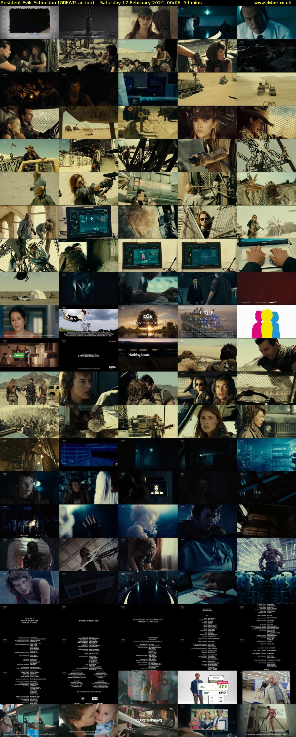 Resident Evil: Extinction (GREAT! action) Saturday 17 February 2024 00:06 - 01:00