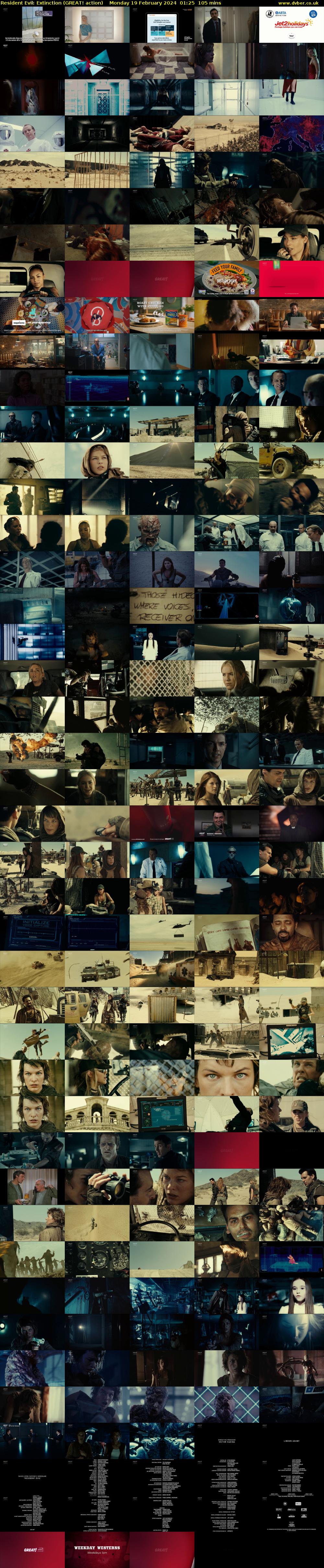 Resident Evil: Extinction (GREAT! action) Monday 19 February 2024 01:25 - 03:10