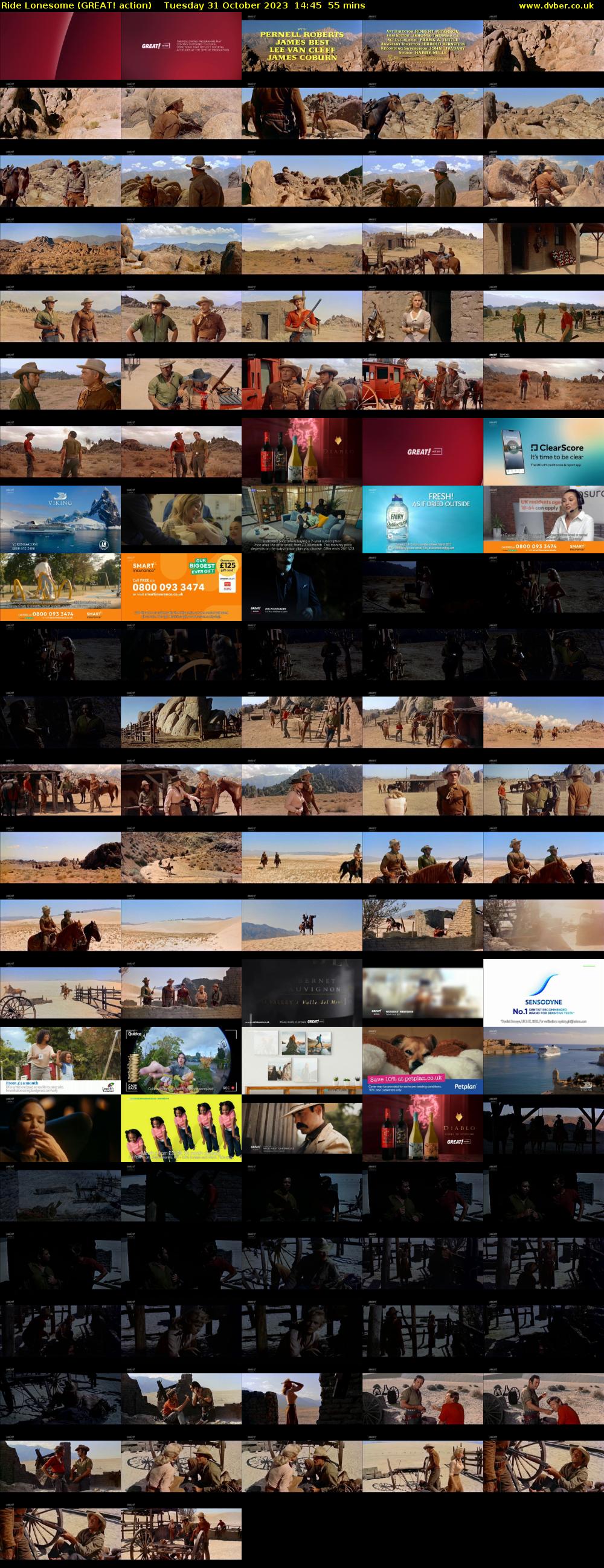 Ride Lonesome (GREAT! action) Tuesday 31 October 2023 14:45 - 15:40