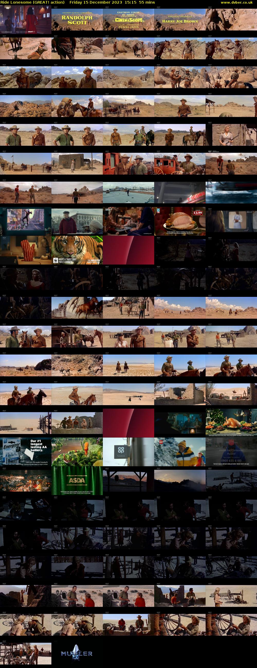 Ride Lonesome (GREAT! action) Friday 15 December 2023 15:15 - 16:10