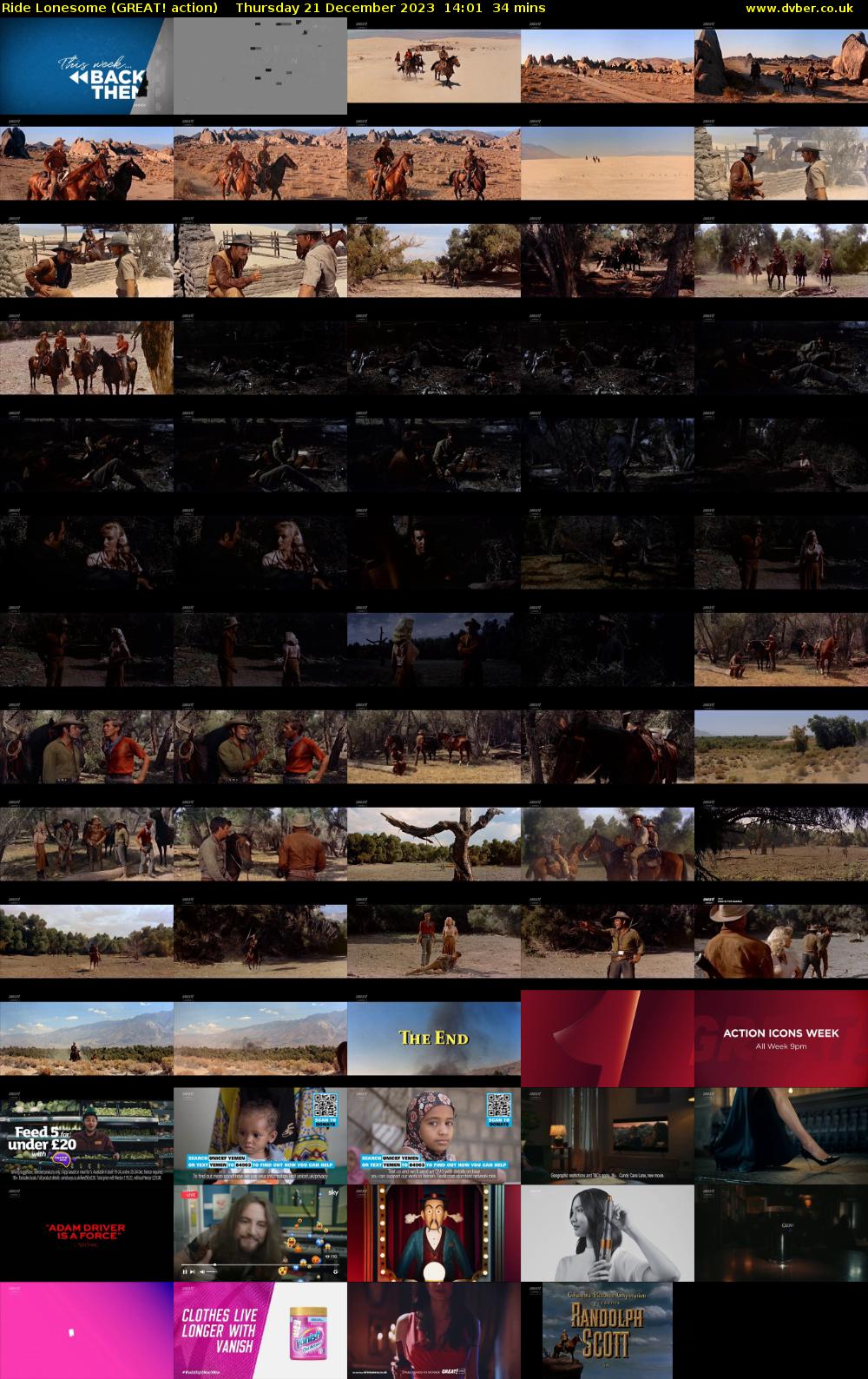 Ride Lonesome (GREAT! action) Thursday 21 December 2023 14:01 - 14:35