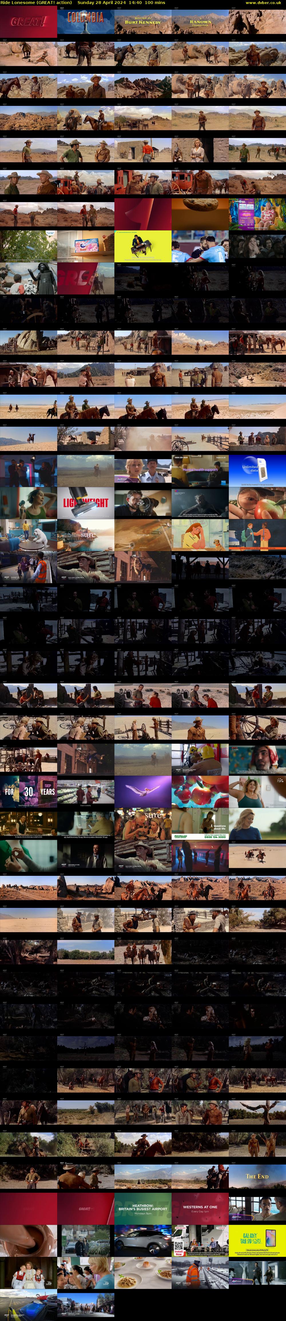 Ride Lonesome (GREAT! action) Sunday 28 April 2024 14:40 - 16:20