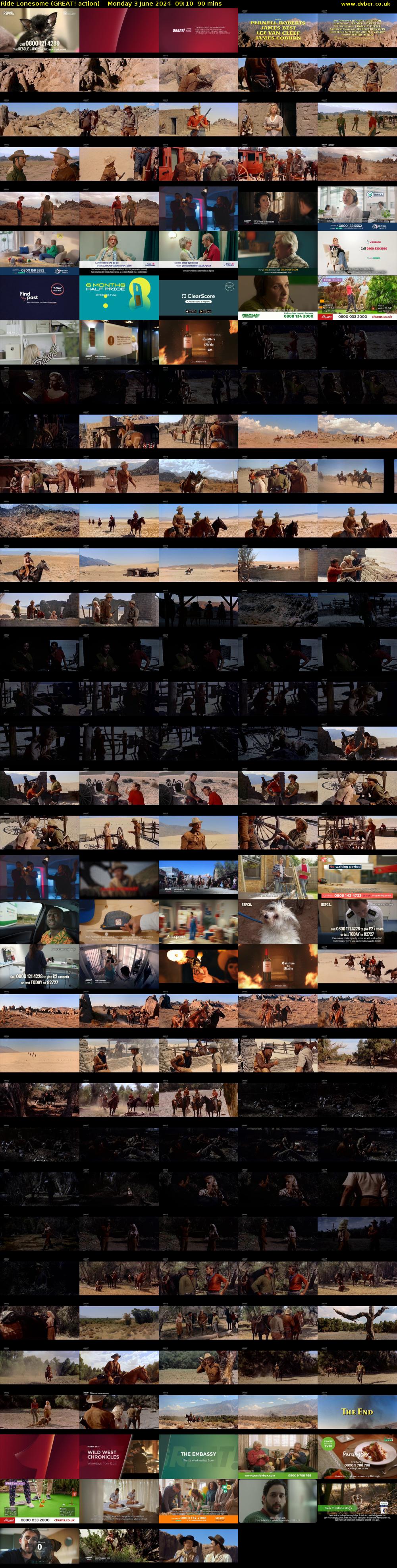 Ride Lonesome (GREAT! action) Monday 3 June 2024 09:10 - 10:40
