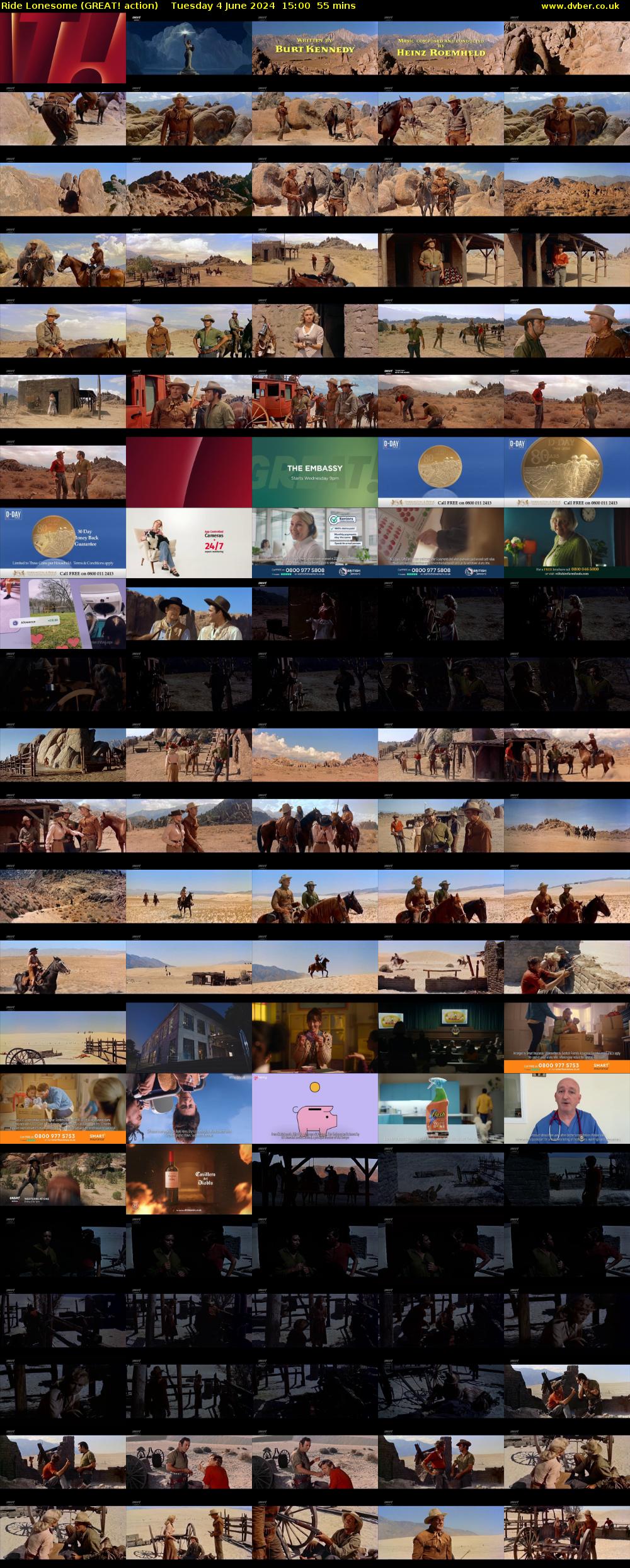 Ride Lonesome (GREAT! action) Tuesday 4 June 2024 15:00 - 15:55