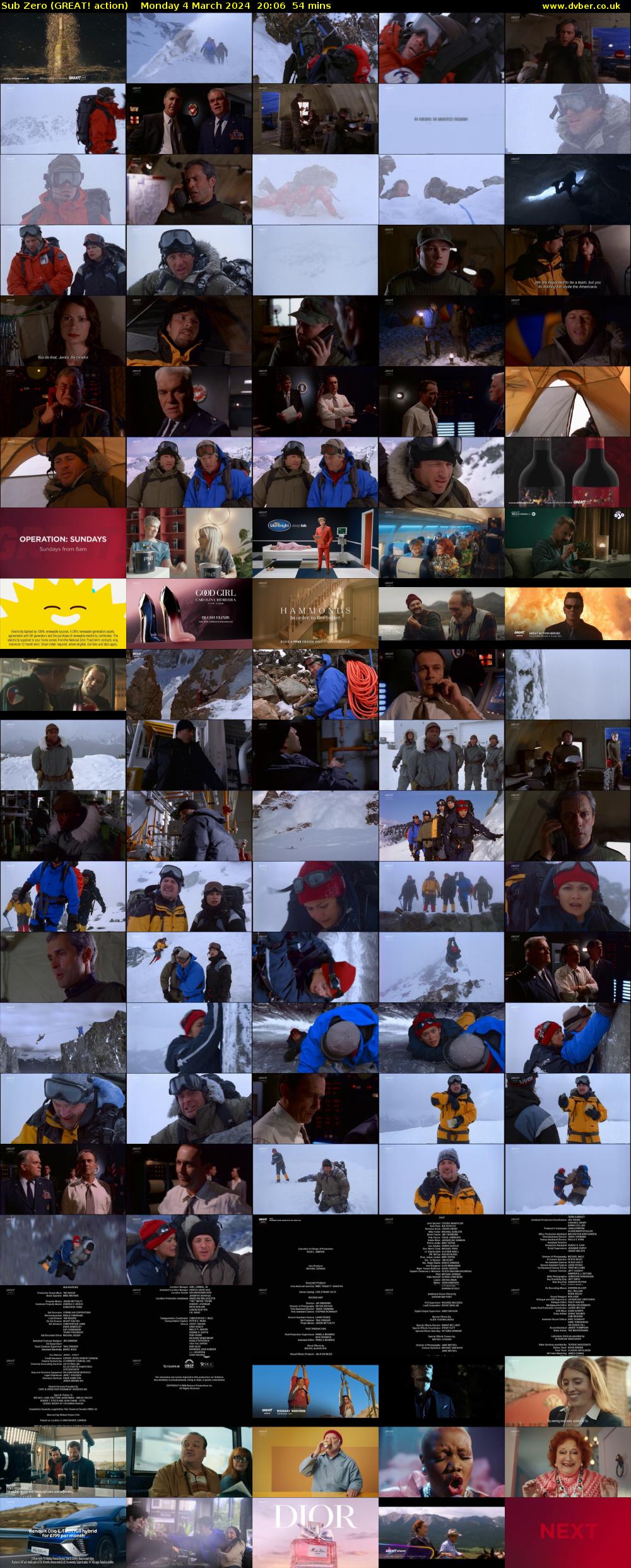 Sub Zero (GREAT! action) Monday 4 March 2024 20:06 - 21:00