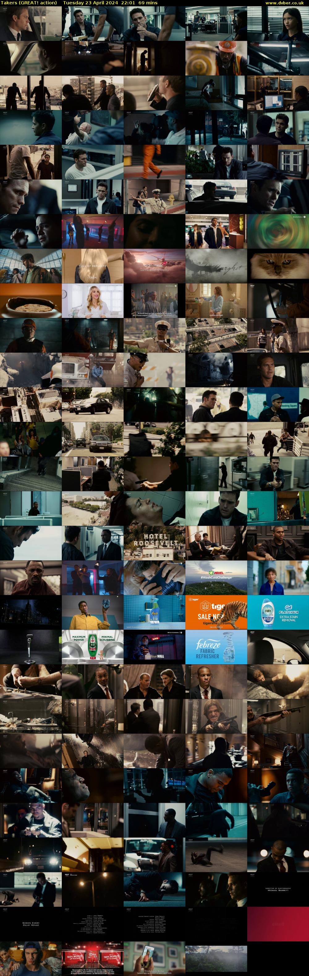 Takers (GREAT! action) Tuesday 23 April 2024 22:01 - 23:10