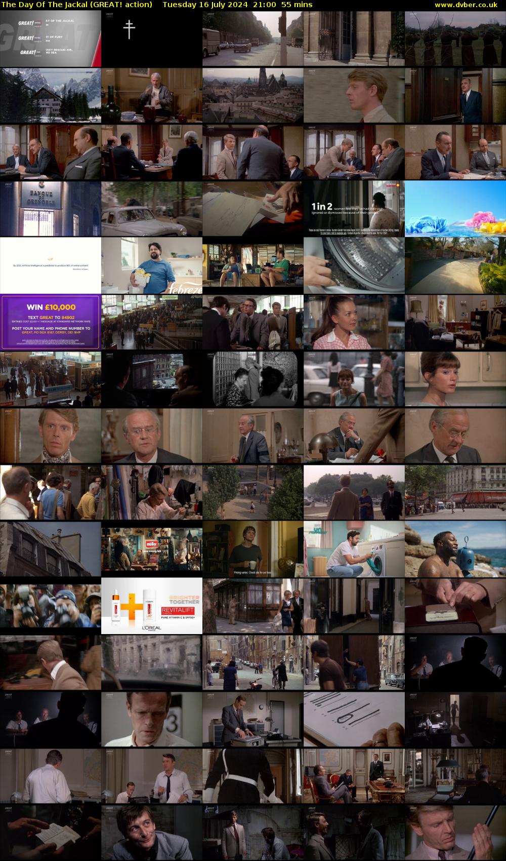 The Day Of The Jackal (GREAT! action) Tuesday 16 July 2024 21:00 - 21:55