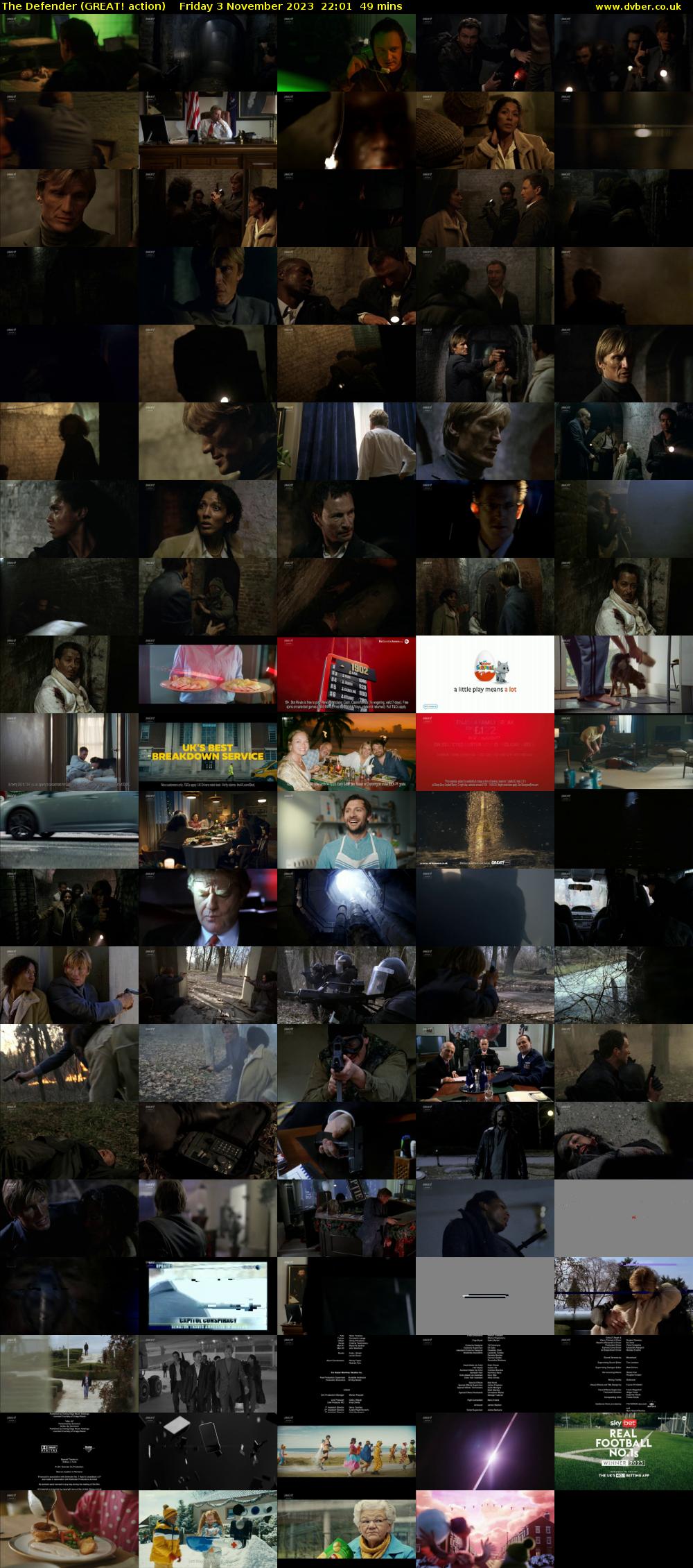 The Defender (GREAT! action) Friday 3 November 2023 22:01 - 22:50