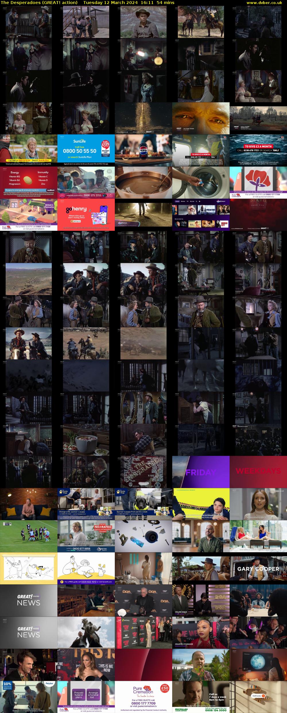 The Desperadoes (GREAT! action) Tuesday 12 March 2024 16:11 - 17:05