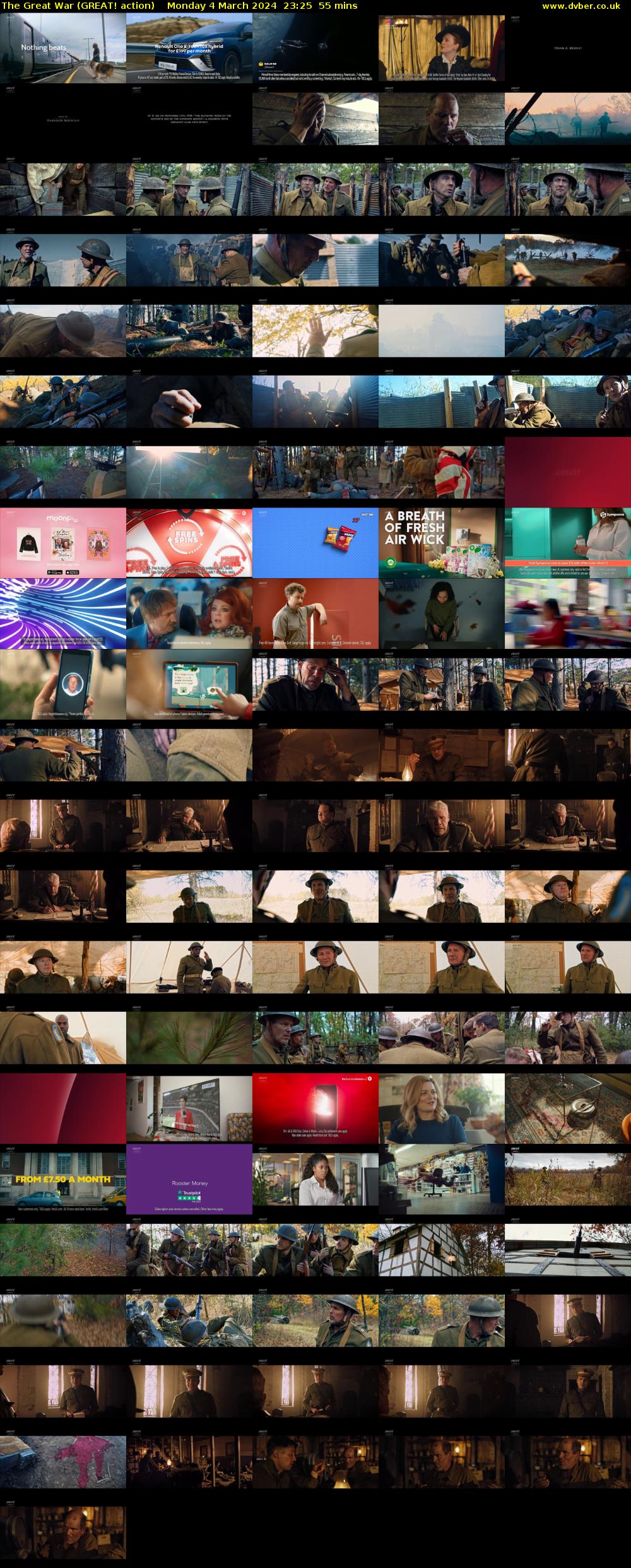 The Great War (GREAT! action) Monday 4 March 2024 23:25 - 00:20