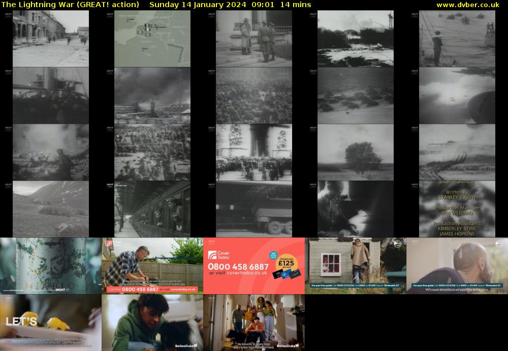 The Lightning War (GREAT! action) Sunday 14 January 2024 09:01 - 09:15