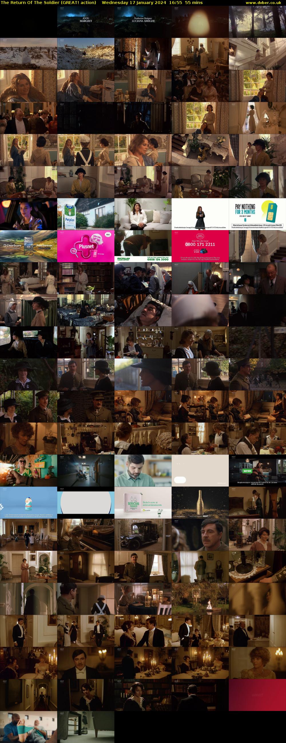 The Return Of The Soldier (GREAT! action) Wednesday 17 January 2024 16:55 - 17:50