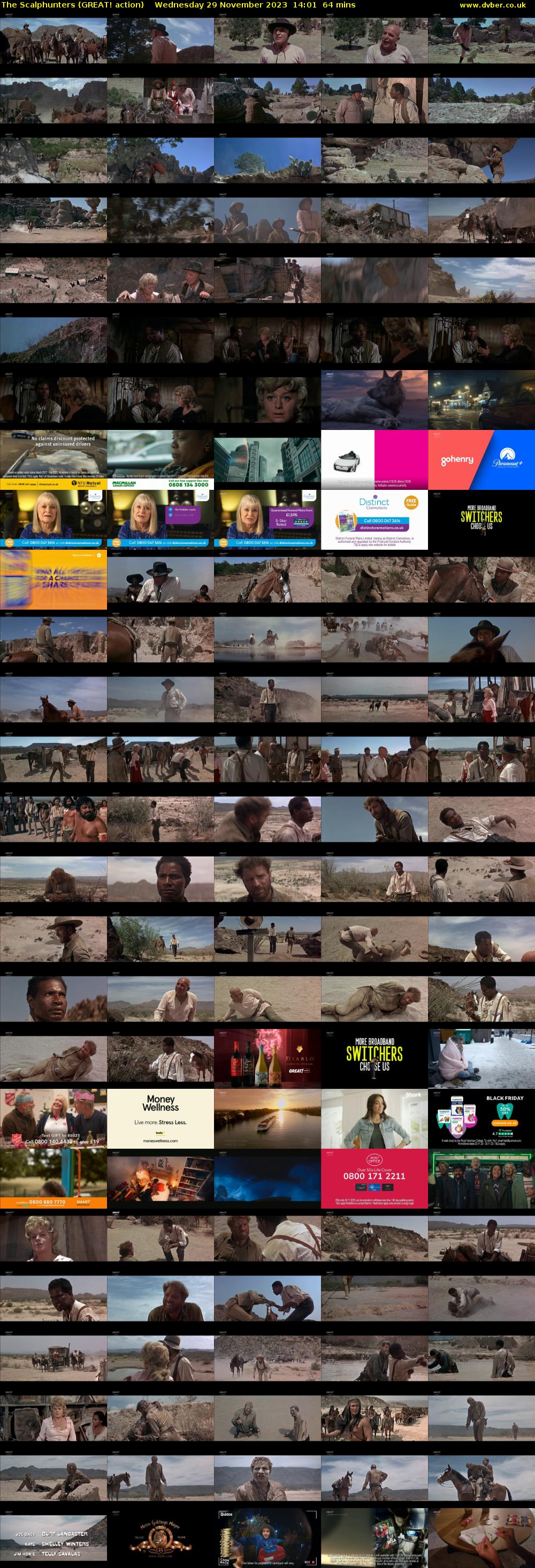 The Scalphunters (GREAT! action) Wednesday 29 November 2023 14:01 - 15:05