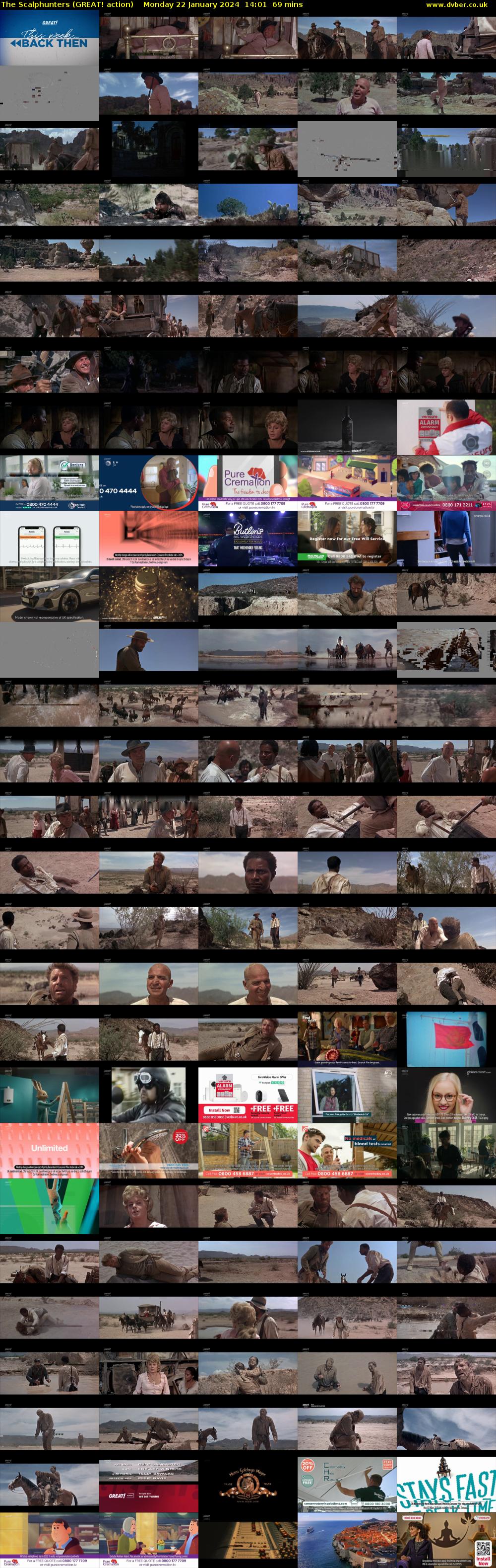 The Scalphunters (GREAT! action) Monday 22 January 2024 14:01 - 15:10