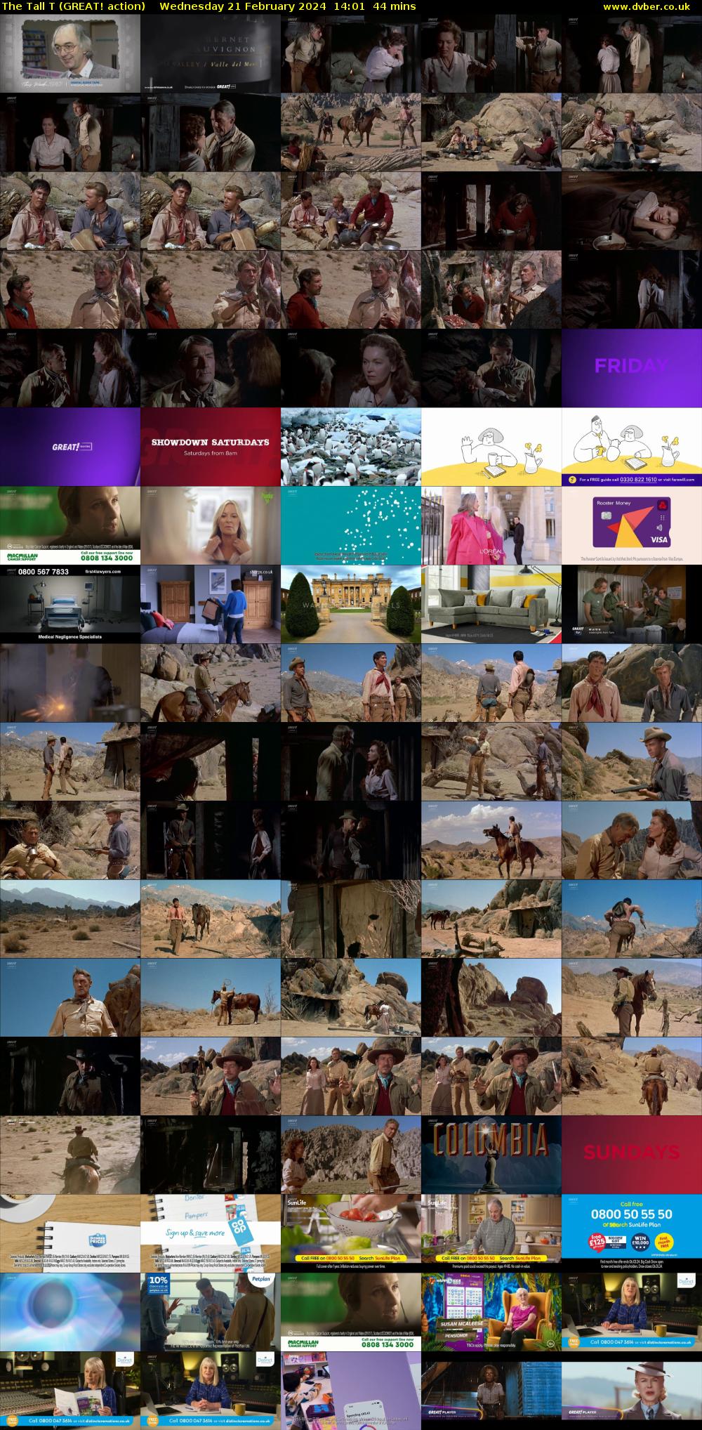 The Tall T (GREAT! action) Wednesday 21 February 2024 14:01 - 14:45