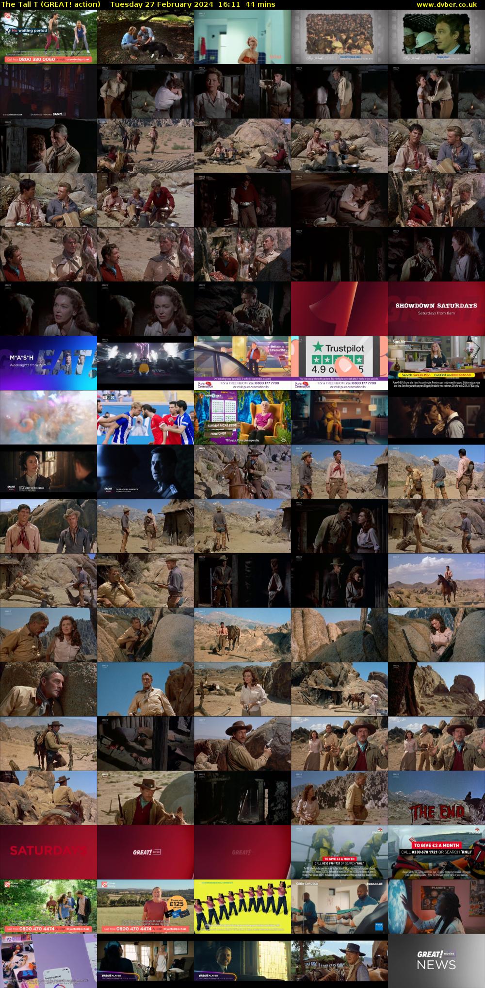 The Tall T (GREAT! action) Tuesday 27 February 2024 16:11 - 16:55