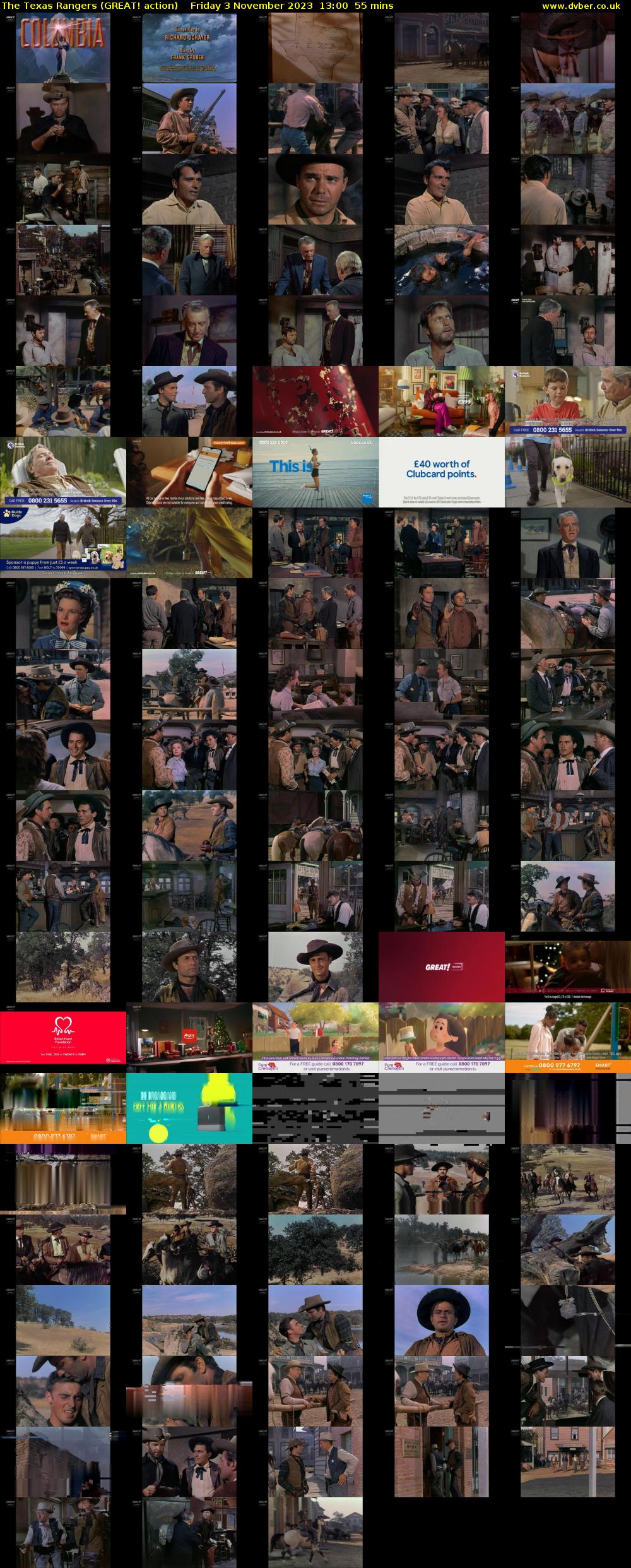 The Texas Rangers (GREAT! action) Friday 3 November 2023 13:00 - 13:55