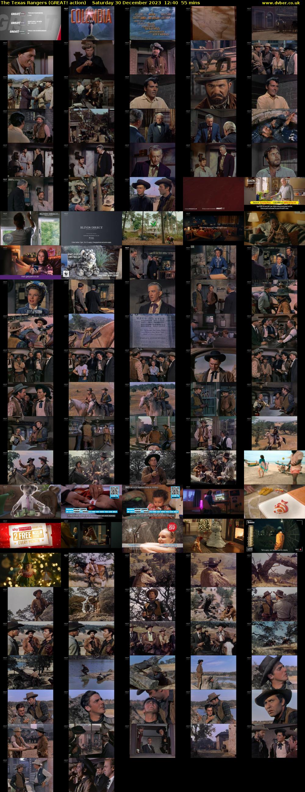 The Texas Rangers (GREAT! action) Saturday 30 December 2023 12:40 - 13:35