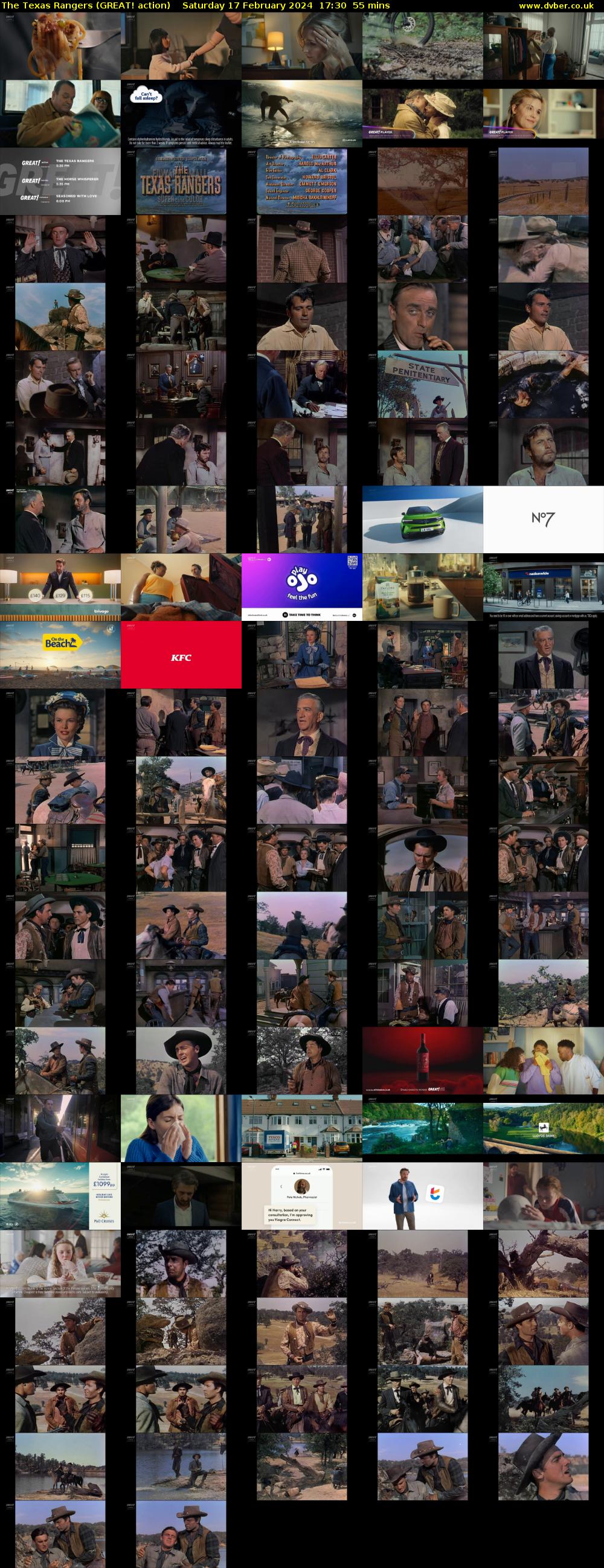 The Texas Rangers (GREAT! action) Saturday 17 February 2024 17:30 - 18:25