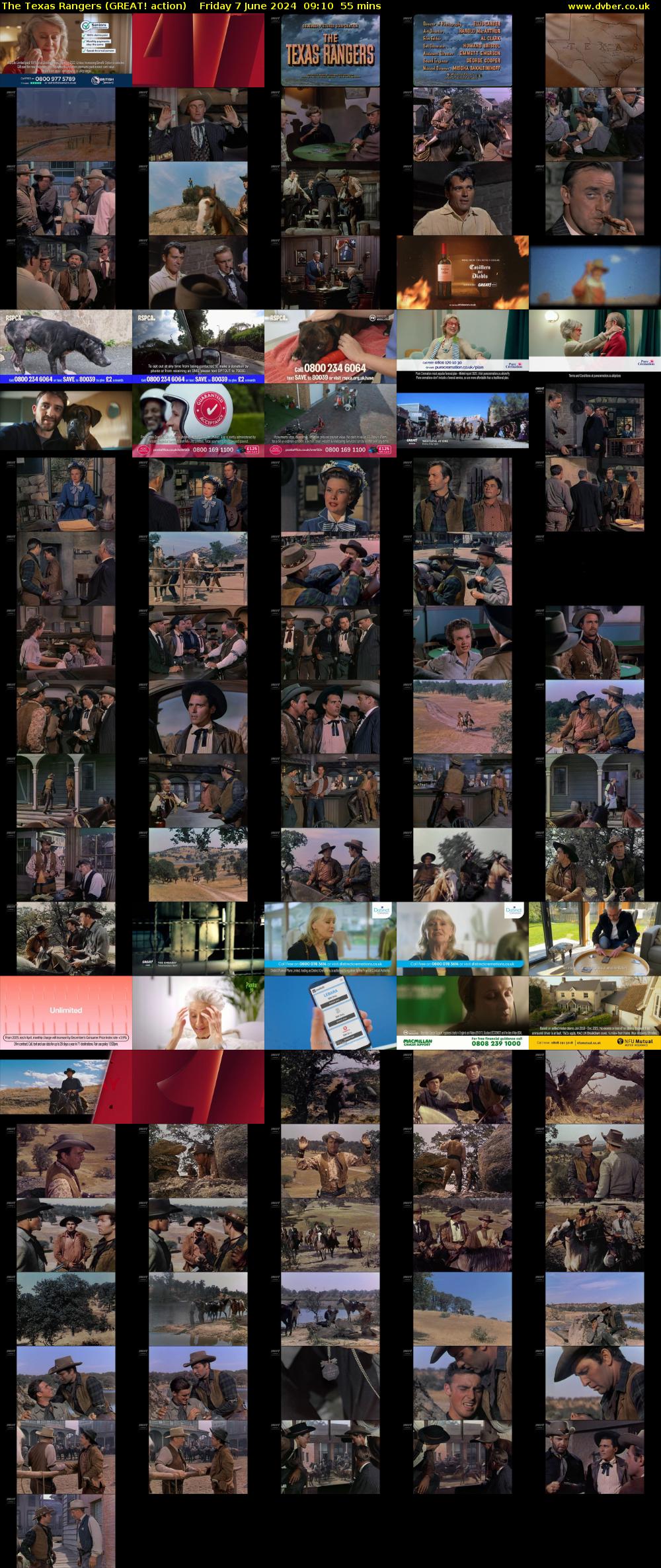 The Texas Rangers (GREAT! action) Friday 7 June 2024 09:10 - 10:05