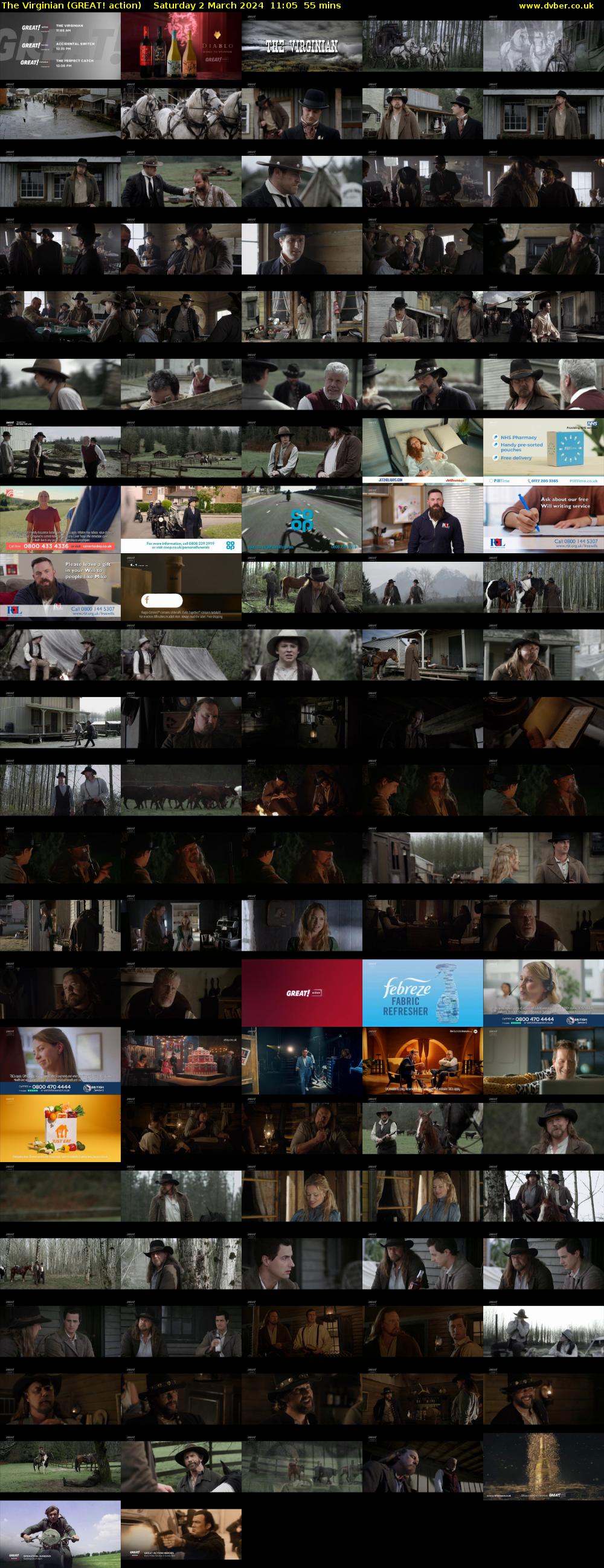 The Virginian (GREAT! action) Saturday 2 March 2024 11:05 - 12:00