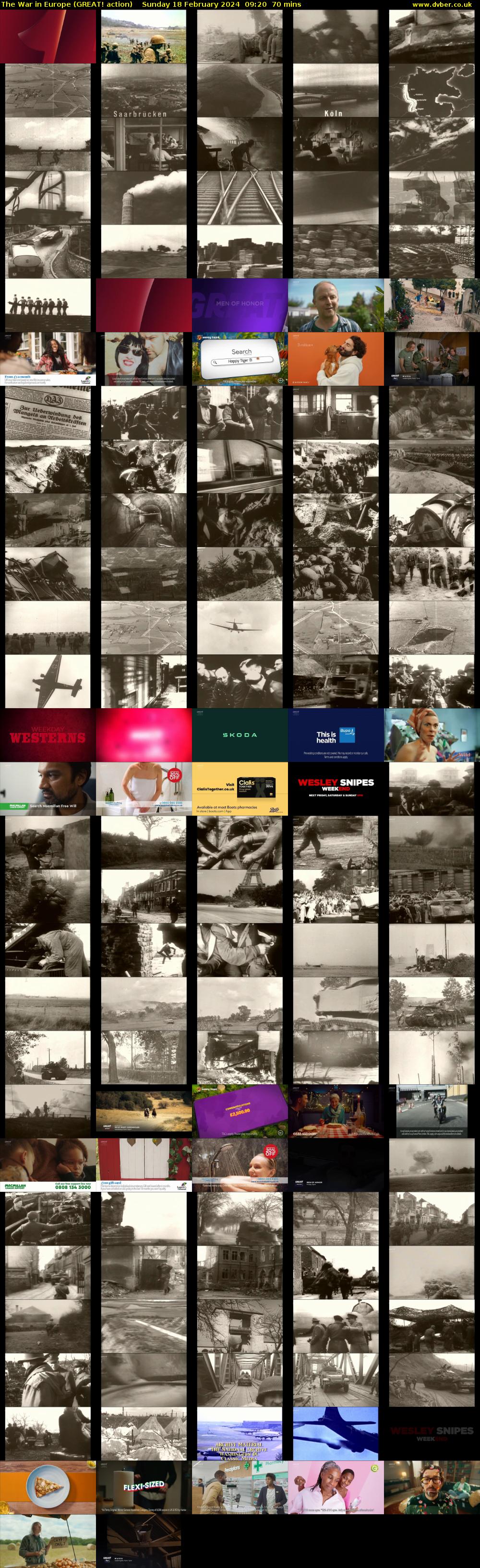 The War in Europe (GREAT! action) Sunday 18 February 2024 09:20 - 10:30