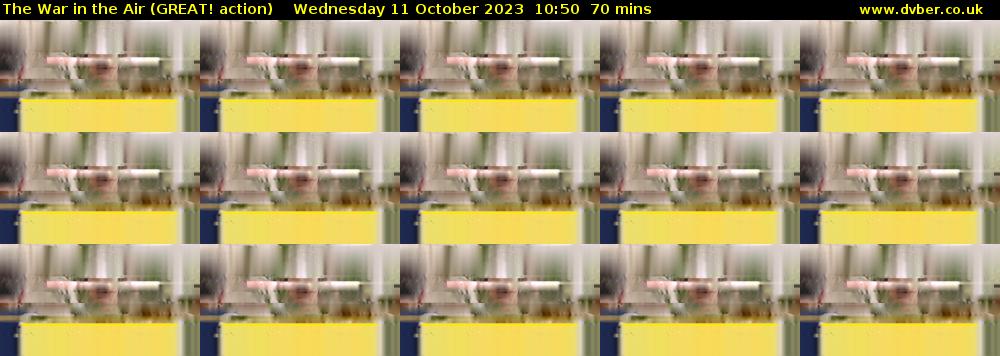 The War in the Air (GREAT! action) Wednesday 11 October 2023 10:50 - 12:00