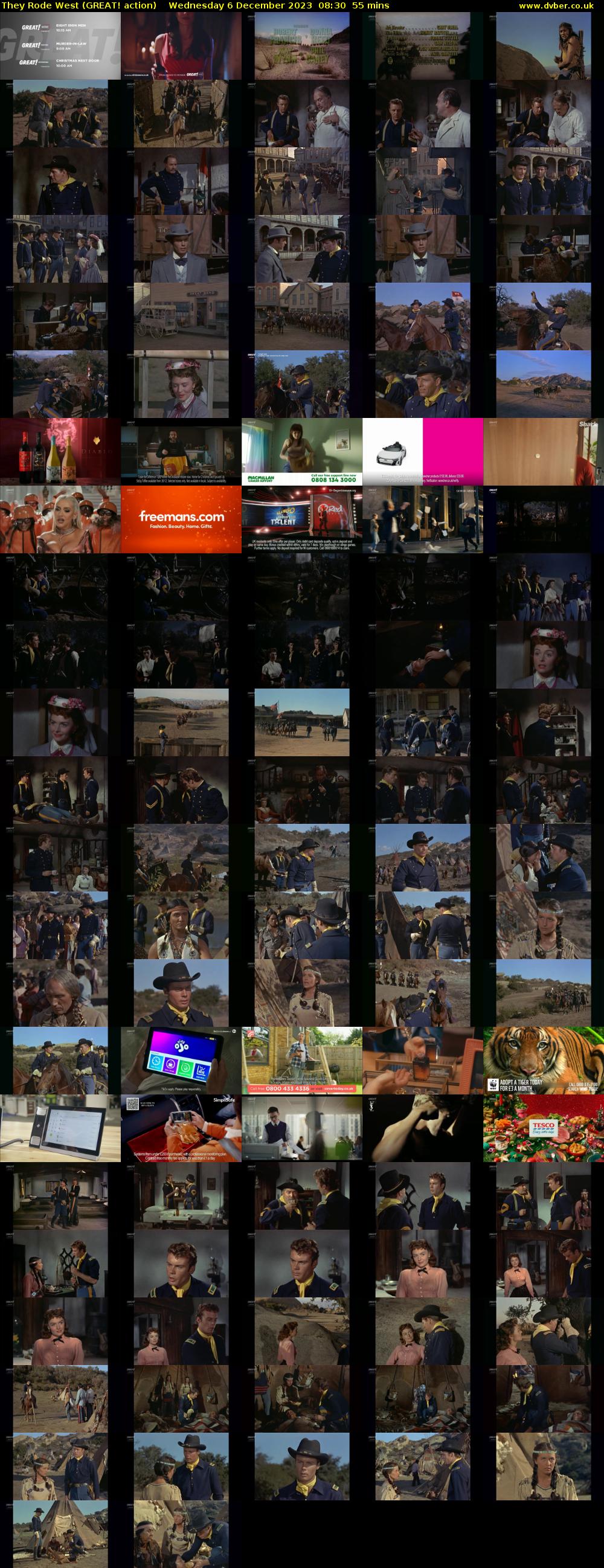 They Rode West (GREAT! action) Wednesday 6 December 2023 08:30 - 09:25
