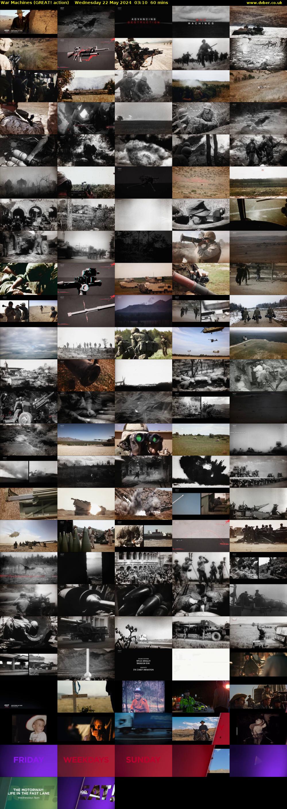 War Machines (GREAT! action) Wednesday 22 May 2024 03:10 - 04:10