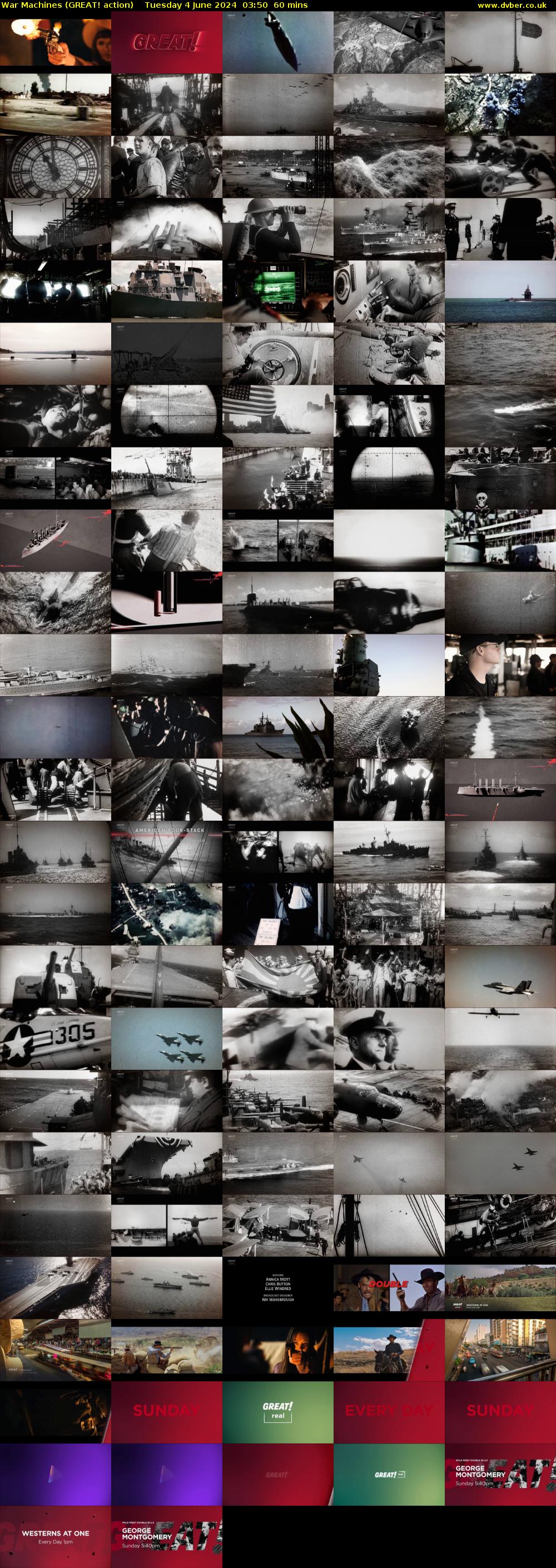 War Machines (GREAT! action) Tuesday 4 June 2024 03:50 - 04:50