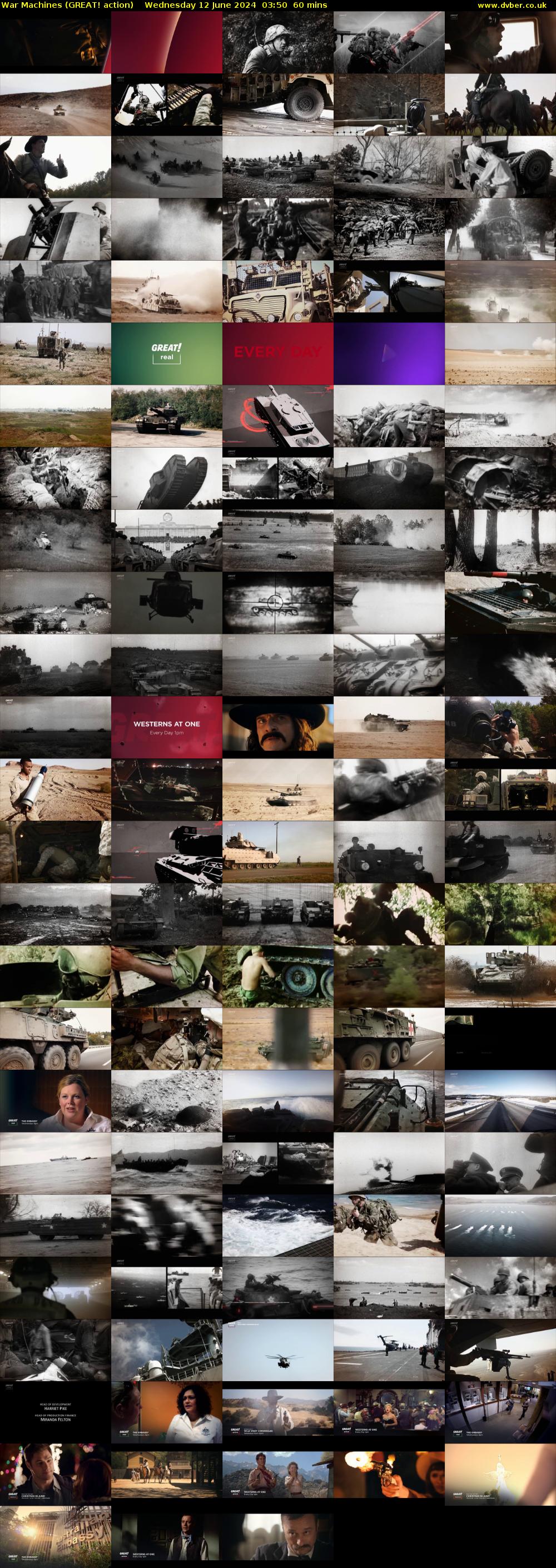 War Machines (GREAT! action) Wednesday 12 June 2024 03:50 - 04:50