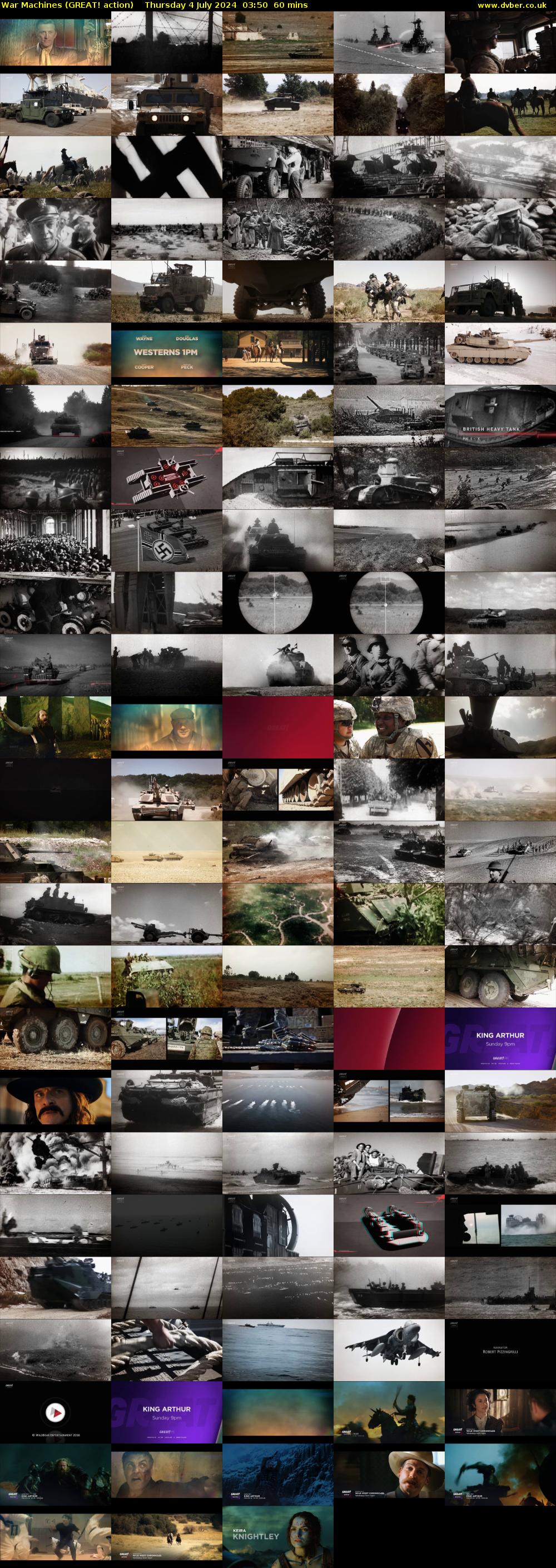 War Machines (GREAT! action) Thursday 4 July 2024 03:50 - 04:50