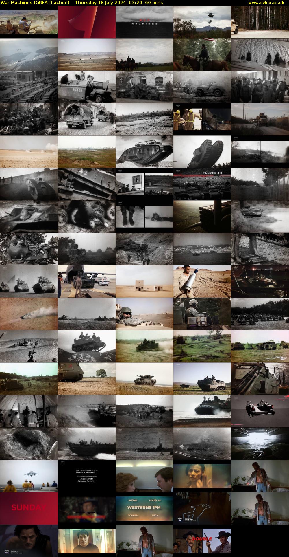 War Machines (GREAT! action) Thursday 18 July 2024 03:20 - 04:20