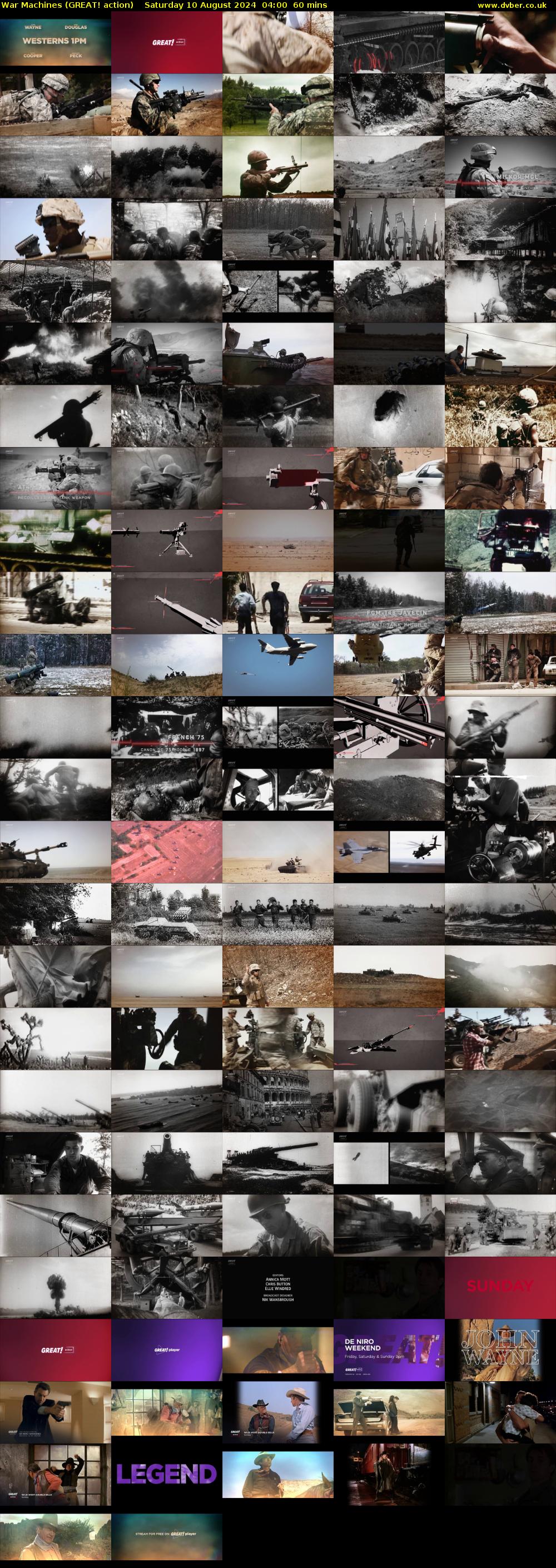 War Machines (GREAT! action) Saturday 10 August 2024 04:00 - 05:00