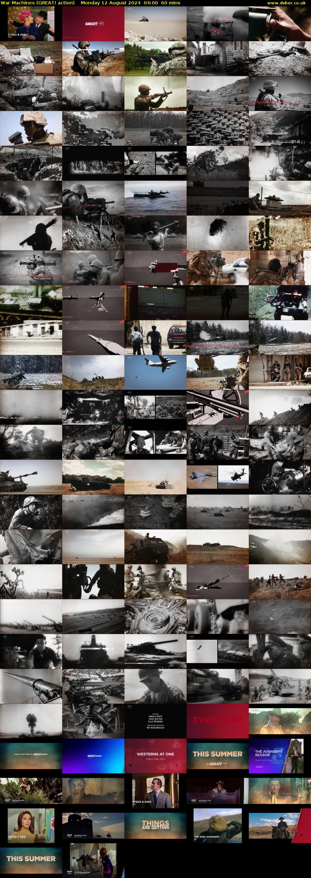 War Machines (GREAT! action) Monday 12 August 2024 04:00 - 05:00
