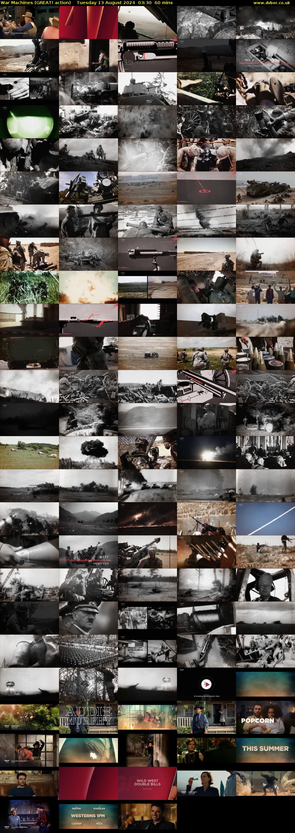 War Machines (GREAT! action) Tuesday 13 August 2024 03:30 - 04:30
