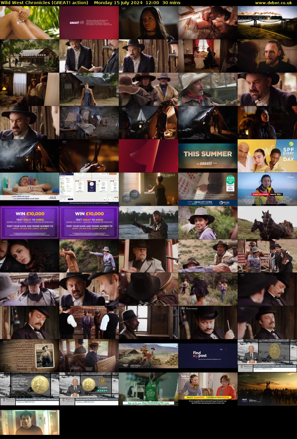 Wild West Chronicles (GREAT! action) Monday 15 July 2024 12:00 - 12:30