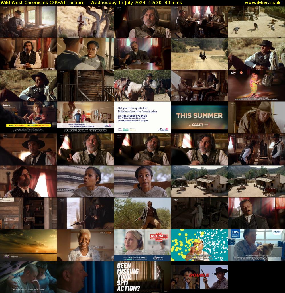 Wild West Chronicles (GREAT! action) Wednesday 17 July 2024 12:30 - 13:00