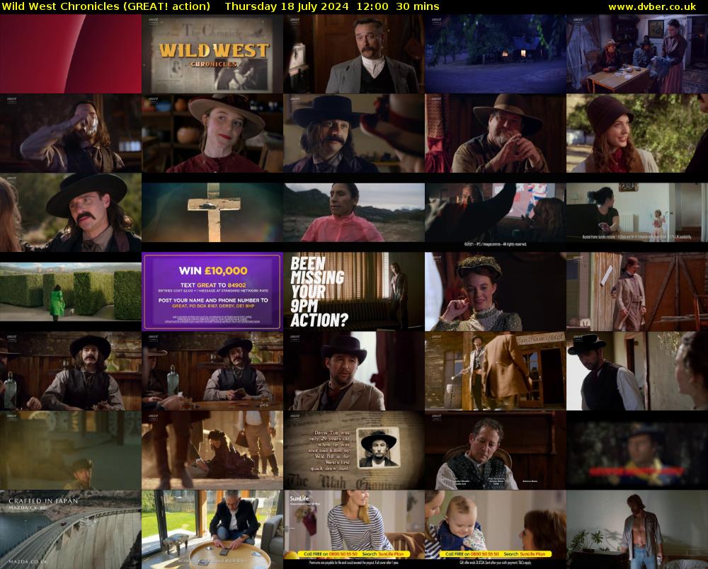 Wild West Chronicles (GREAT! action) Thursday 18 July 2024 12:00 - 12:30