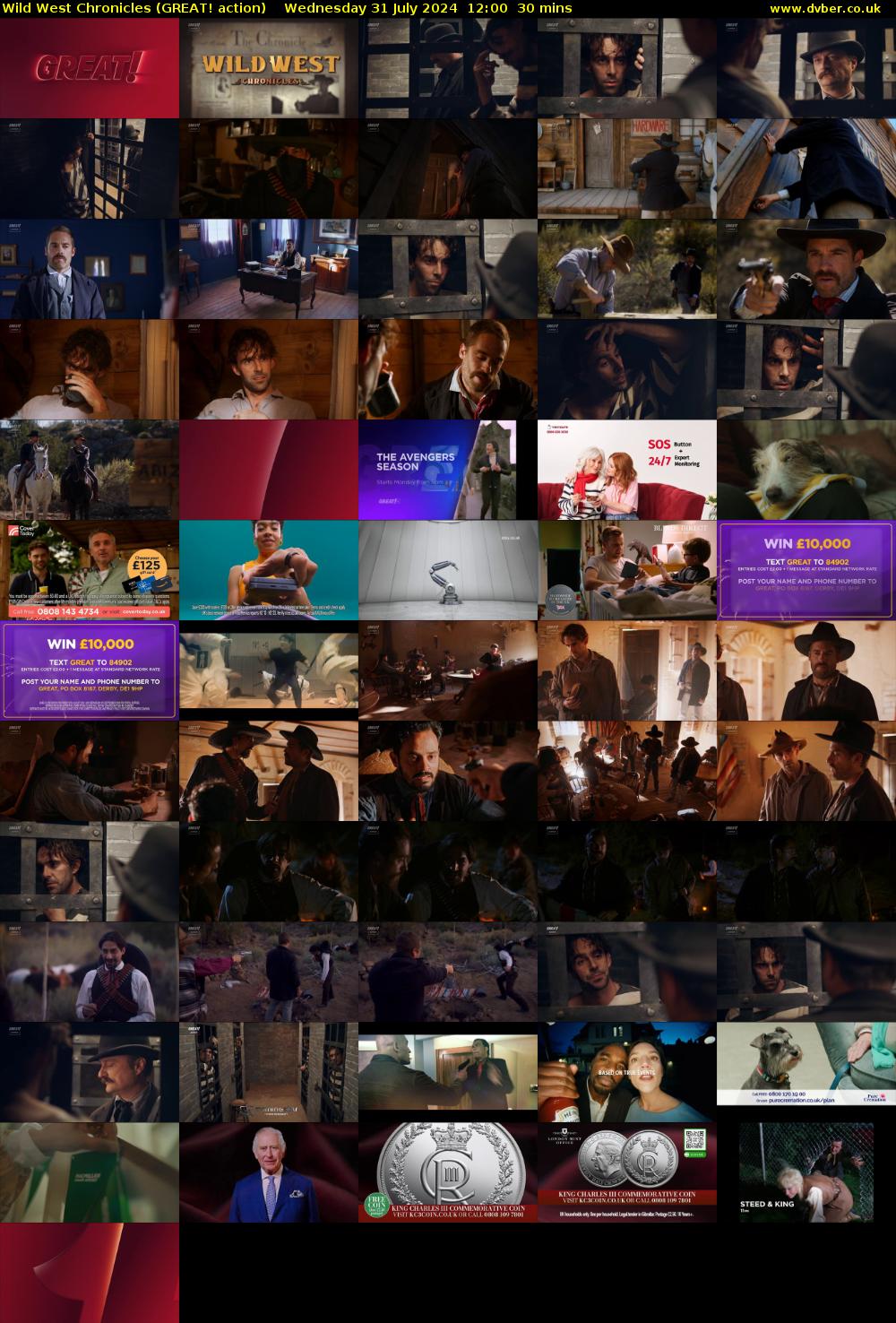Wild West Chronicles (GREAT! action) Wednesday 31 July 2024 12:00 - 12:30