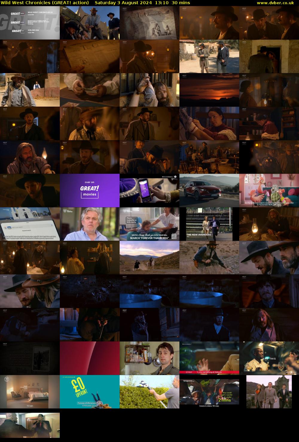 Wild West Chronicles (GREAT! action) Saturday 3 August 2024 13:10 - 13:40