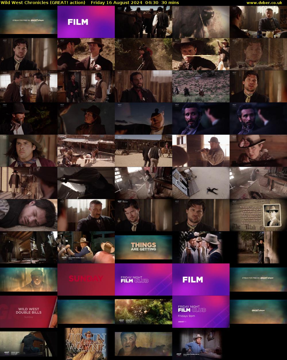 Wild West Chronicles (GREAT! action) Friday 16 August 2024 04:30 - 05:00