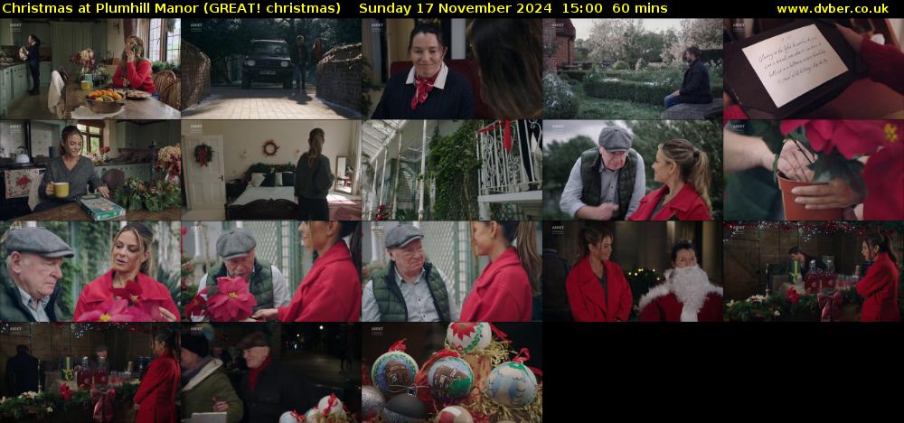 Christmas at Plumhill Manor (GREAT! christmas) Sunday 17 November 2024 15:00 - 16:00