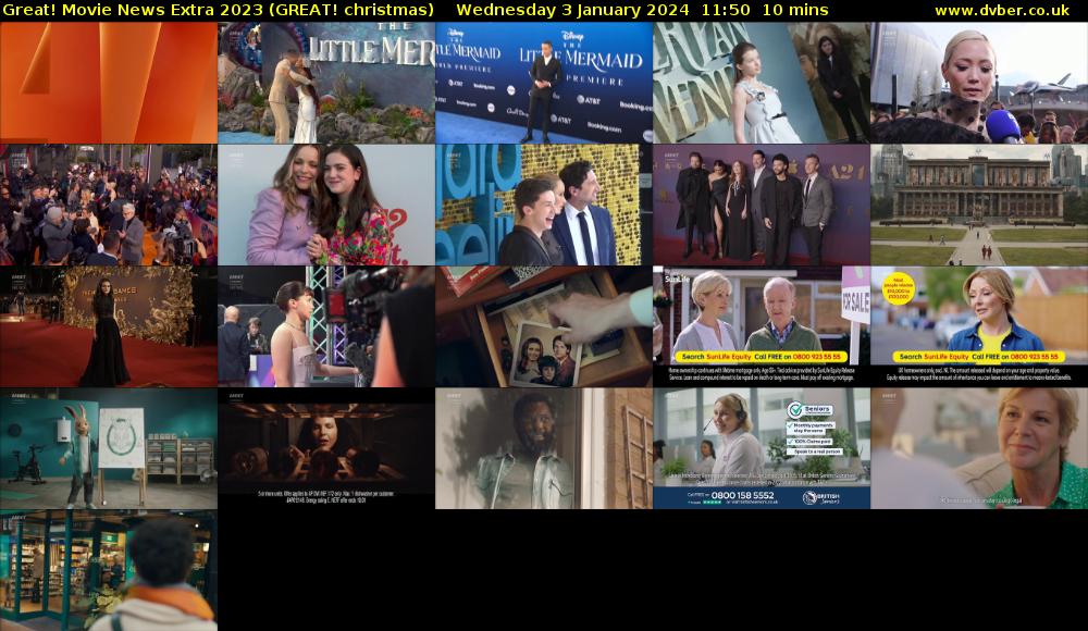 Great! Movie News Extra 2023 (GREAT! christmas) Wednesday 3 January 2024 11:50 - 12:00