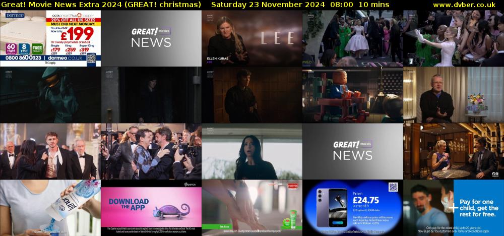 Great! Movie News Extra 2024 (GREAT! christmas) Saturday 23 November 2024 08:00 - 08:10